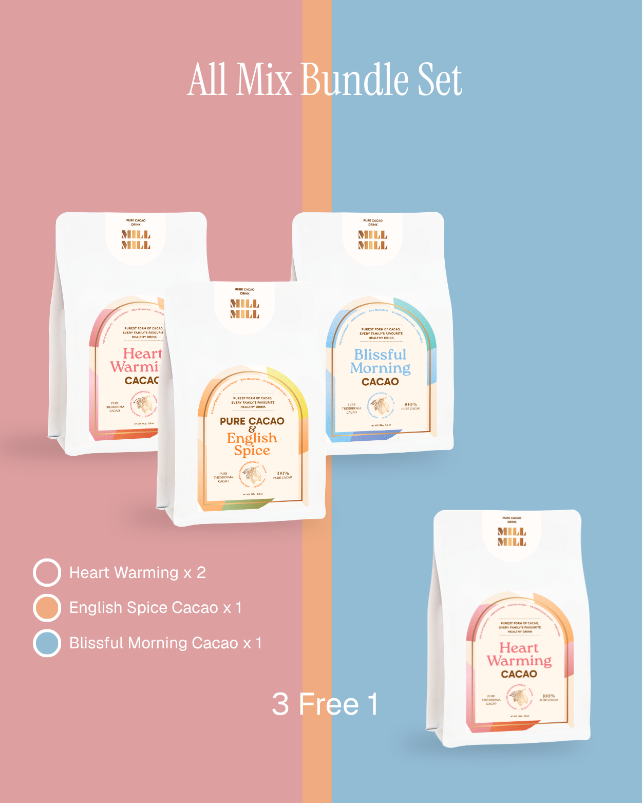 All Mix Pure Cacao Bar Bundle Set 3 free 1