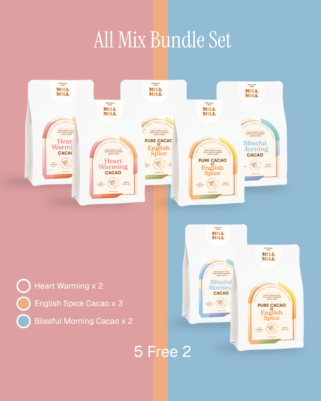 All Mix Pure Cacao Bar Bundle Set 5 free 2