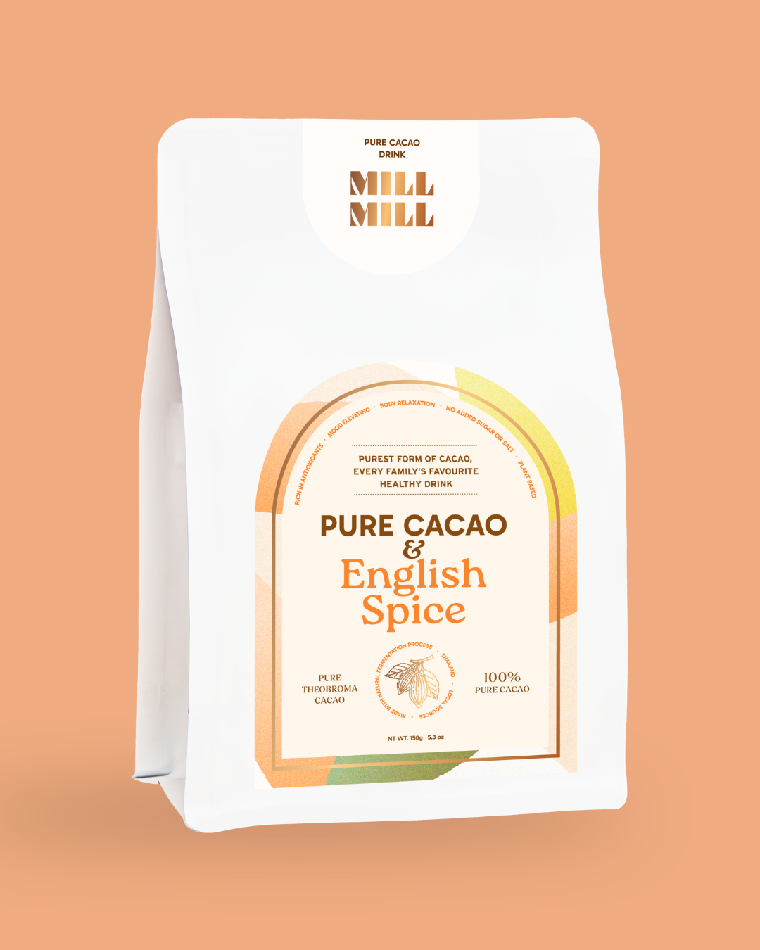 คาเคาบาร์ English Spice คาเคาบริสุทธิ์ผสมเครื่องเทศ ขิงดำอบเชย Mill Mill