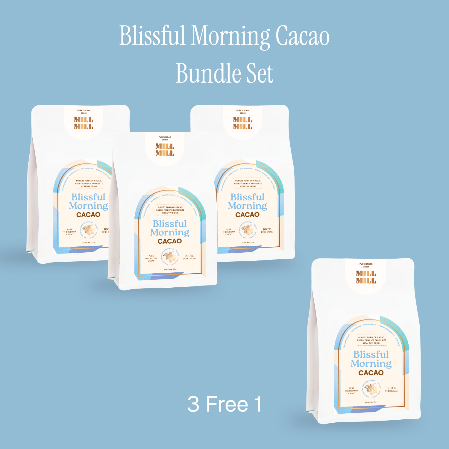 Blissful Morning Cacao Bundle Set 3 Free 1