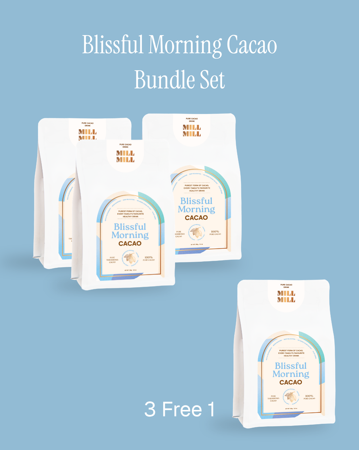 Blissful Morning Cacao Bundle Set 3 Free 1
