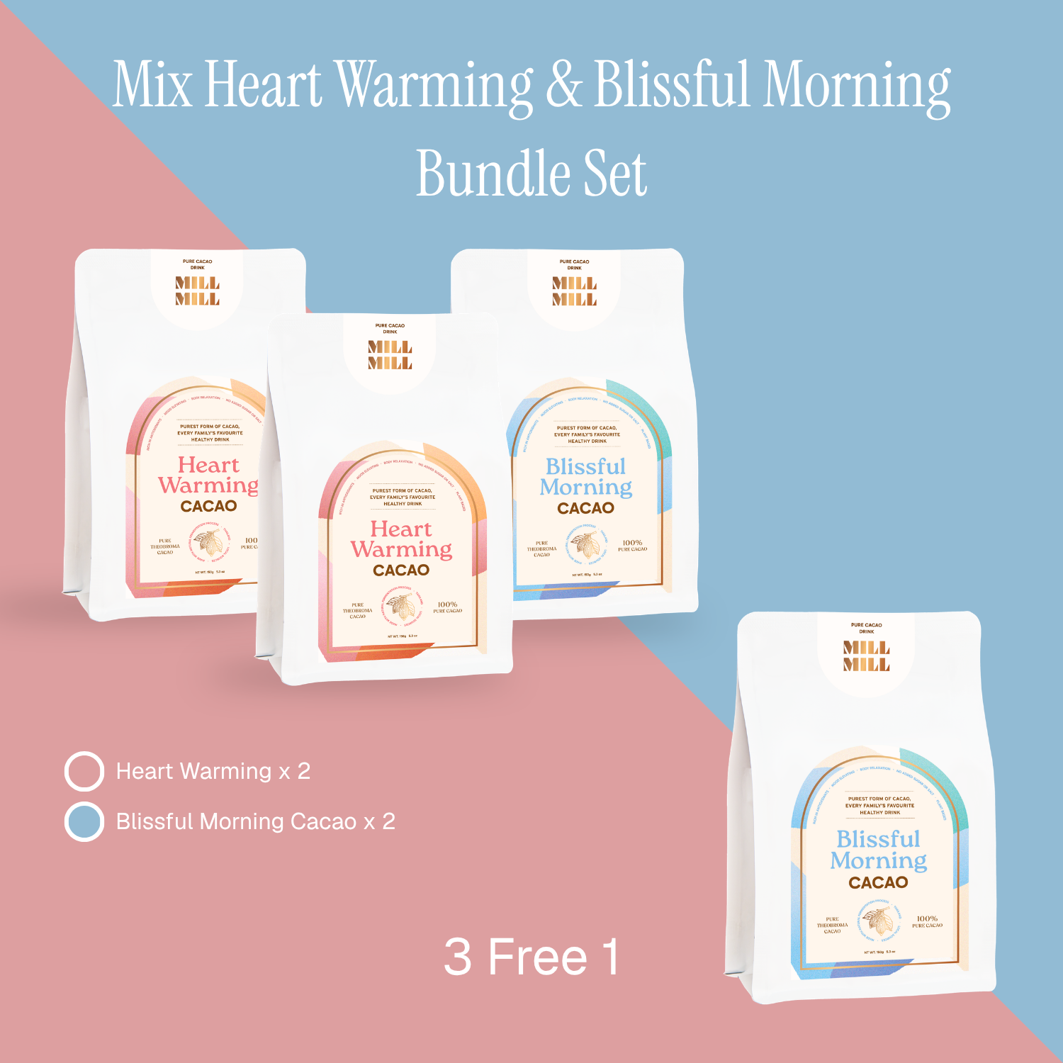 Mix Heart Warming & Blissful Morning Bundle Set 3 free 1