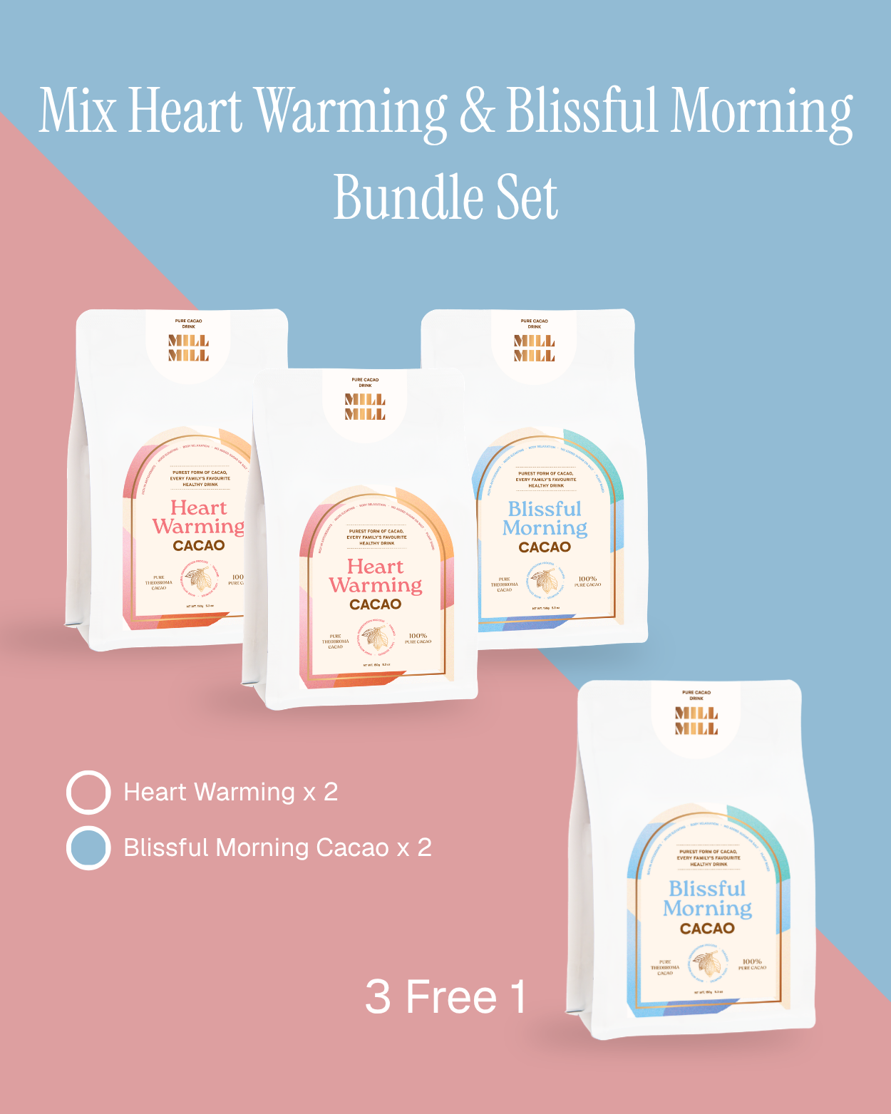 Mix Heart Warming & Blissful Morning Bundle Set 3 free 1