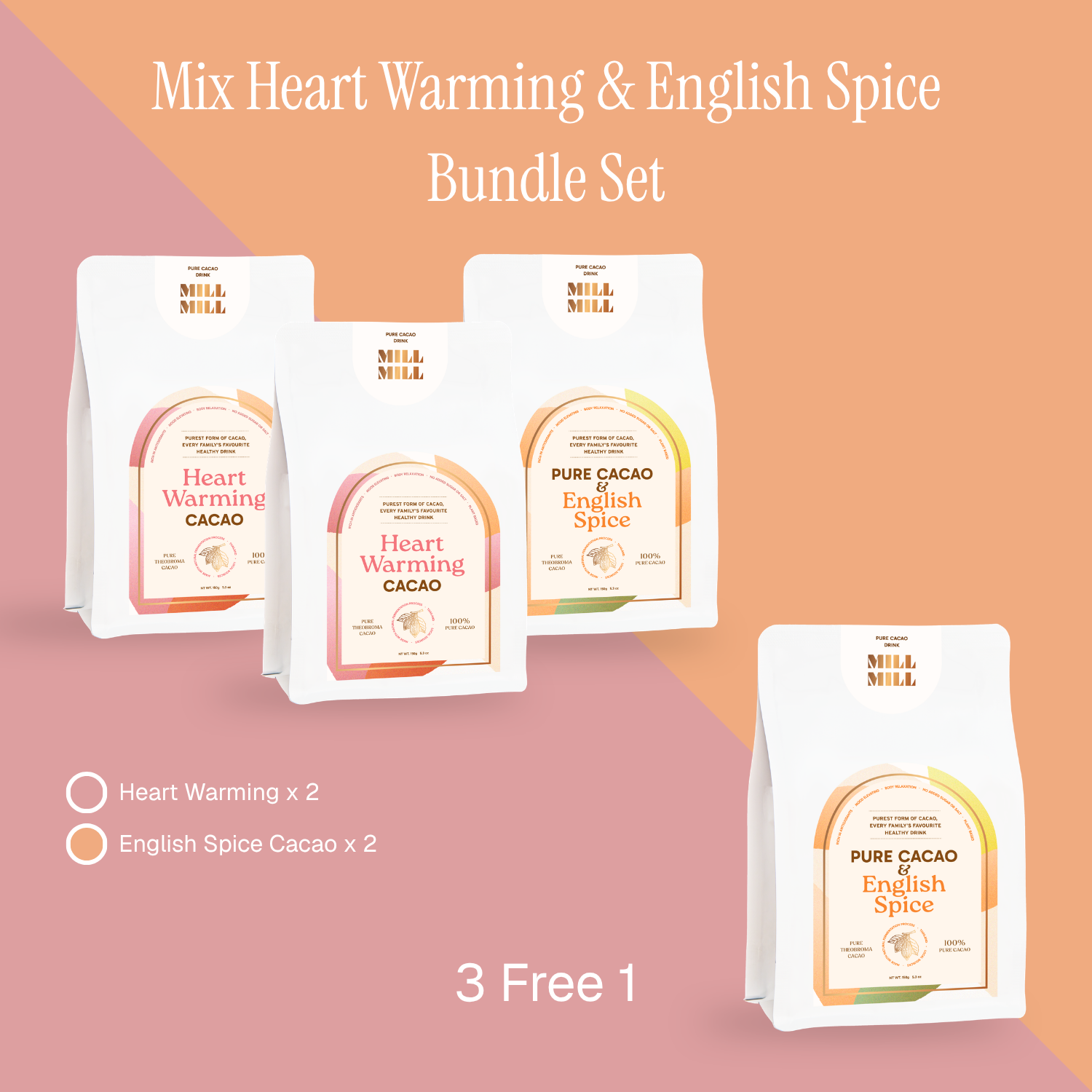 Mix Heart Warming & English Spice Bundle Set 3 free 1