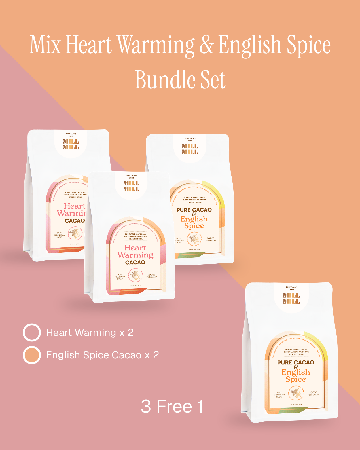 Mix Heart Warming & English Spice Bundle Set 3 free 1