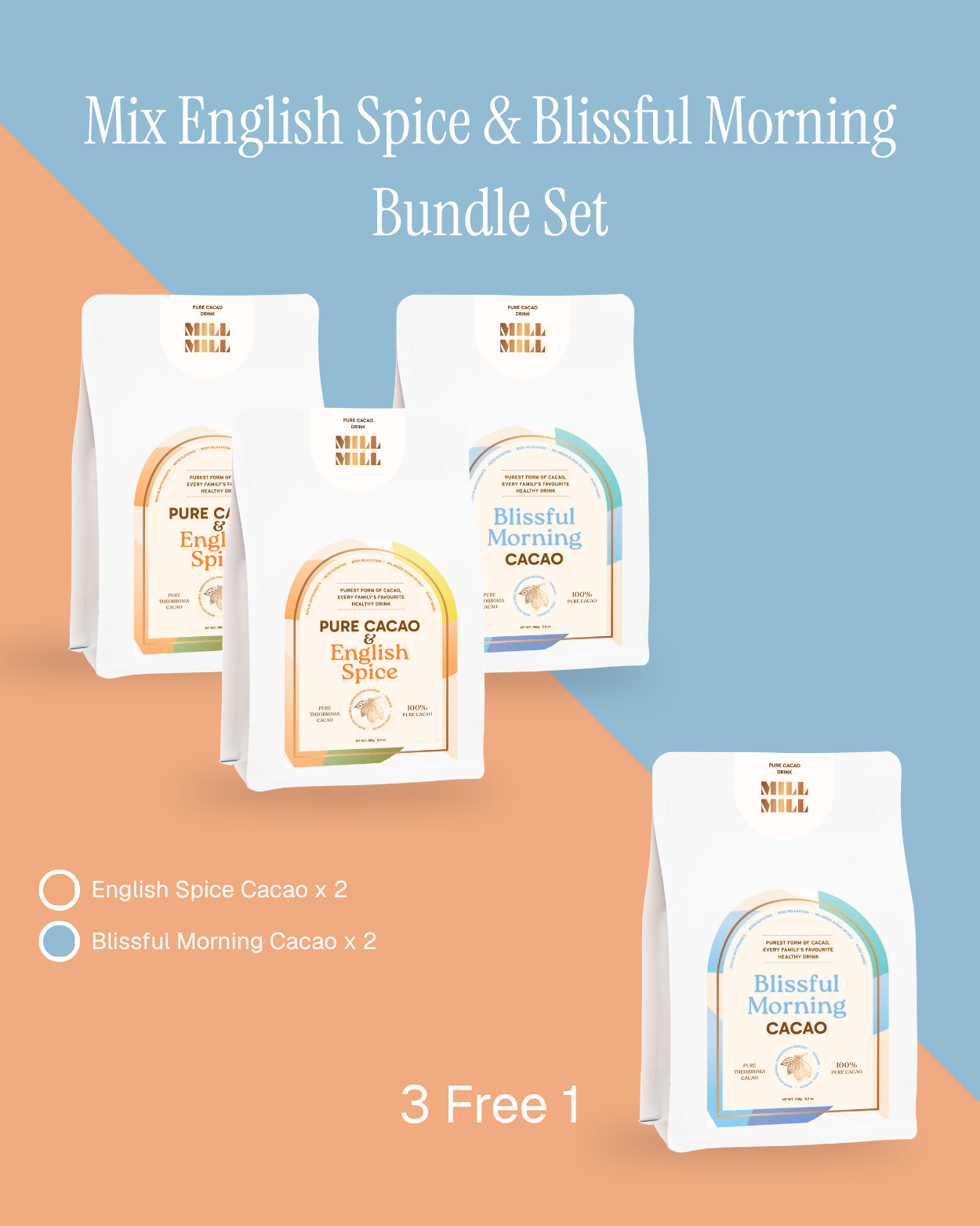 Mix English Spice & Blissful Morning Bundle Set 3 free 1