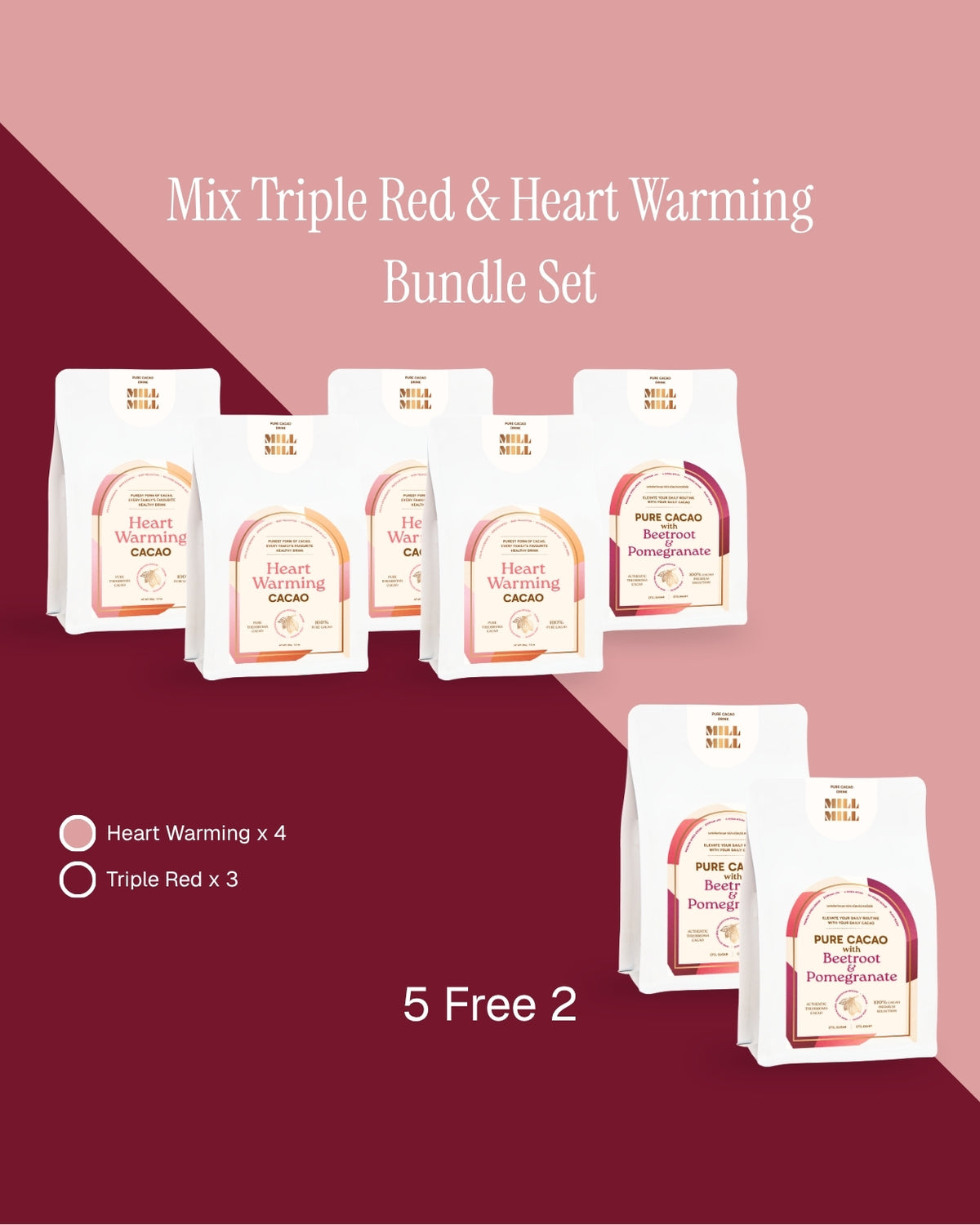 Mix Triple Red & Heart Warming Set 5 free 2